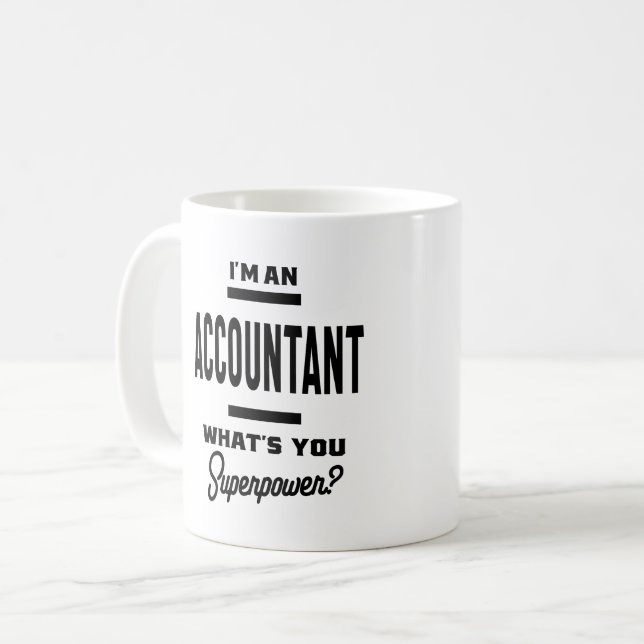 Caneca De Café Oferta de Título de Trabalho do Contador (Frente Esquerda)
