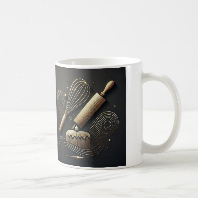 Caneca De Café Oferta Elegante de Chef e Baker (Direita)