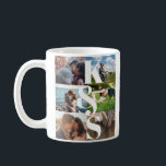 Caneca De Café Ofertas personalizadas do Casal de Colagem de Foto<br><div class="desc">Ofertas personalizadas do Casal de Colagem de Fotografias do Monograma</div>