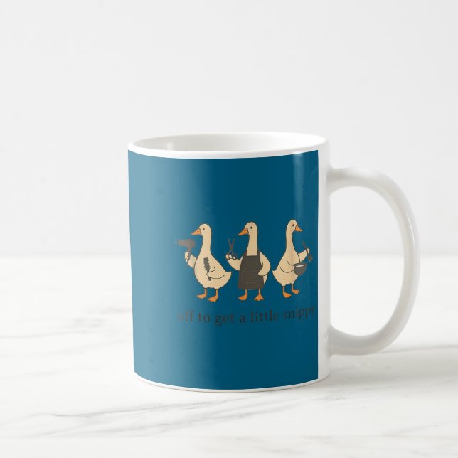 Caneca De Café Off To Get A Little Snippy Funny Goose  (Direita)