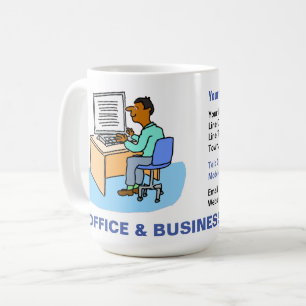 Caneca De Café Office & Business Services com asiáticos.