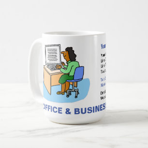 Caneca De Café Office & Business Services com Mulheres Asiáticas.