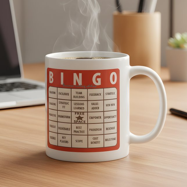 Caneca De Café Office Buzzwords Bingo Novelty (Criador carregado)
