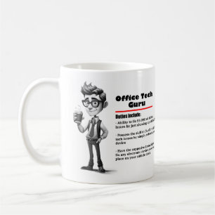 Caneca De Café Office Humor Tech Guru Coffee Mug 2