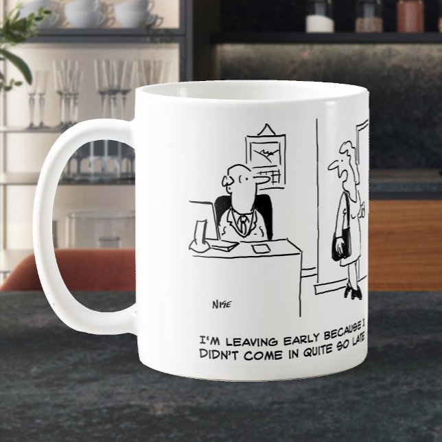 Caneca De Café Office Worker explica por que ela está saindo cedo (Criador carregado)