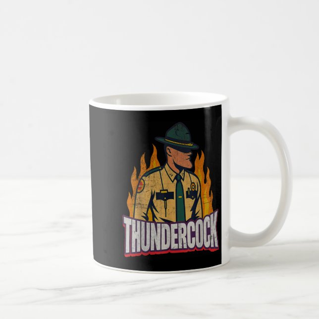 Caneca De Café Officer Sergeant Cius Thunder Bodycam Funny Meme  (Direita)