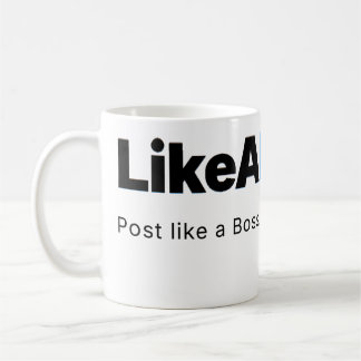 Caneca De Café Official LikeABoss.fun Minimalist Logo Mug