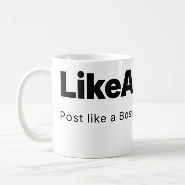 Caneca De Café Official LikeABoss.fun Minimalist Logo Mug (Esquerda)