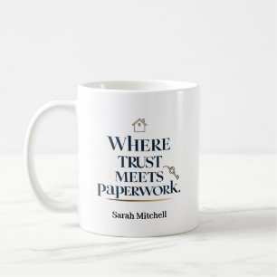 Caneca De Café Oficial de Custódia Confiança Personalizada & Docu