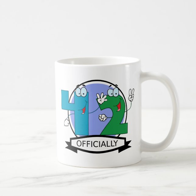 Caneca De Café Oficialmente 42 Banner de Aniversário (Direita)