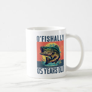 Caneca De Café Oficialmente 5 Anos Pescador de Pesca Aniversário