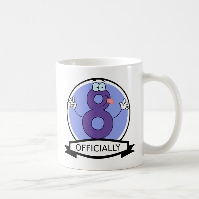 Caneca De Café Oficialmente 8 Banner de Aniversário (Direita)