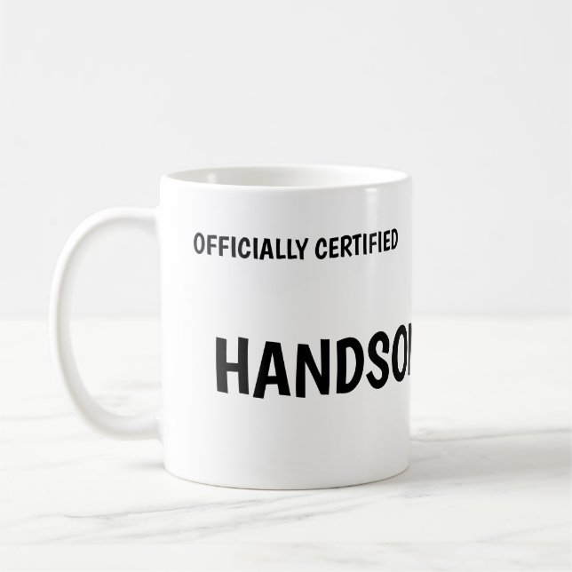 Caneca De Café Oficialmente Certificado Belo Bilingue Divertido  (Esquerda)