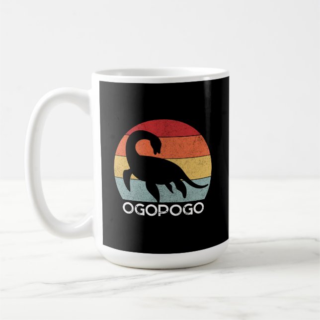 Caneca De Café Ogopogo, o lago de Okanagan Monster, 70s (Esquerda)