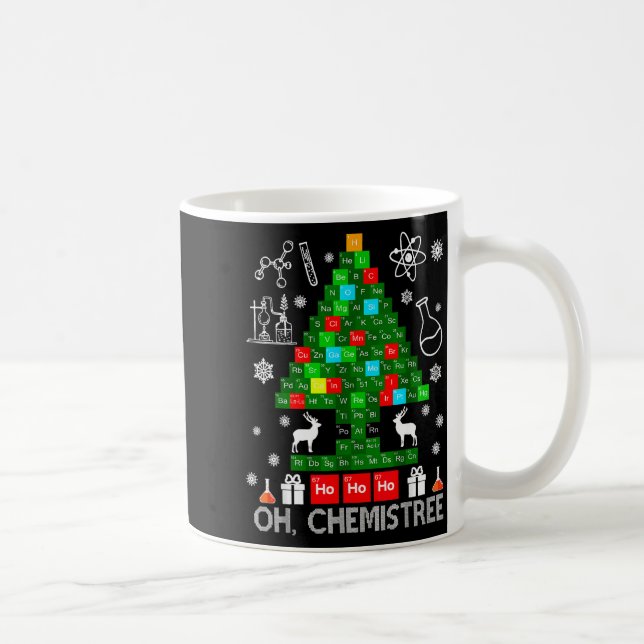 Caneca De Café Oh Árvore Química Cientista Natal Xmas Te (Direita)