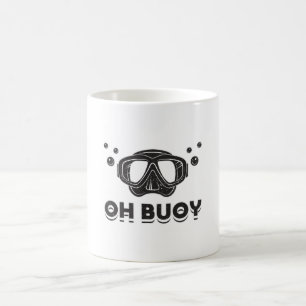 Caneca De Café Oh Buoy Scuba Mergulhando Mergulho Diver Ocean Dee