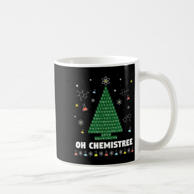 Caneca De Café Oh Chemistree Periodic Table Chemistry Christmas T (Direita)