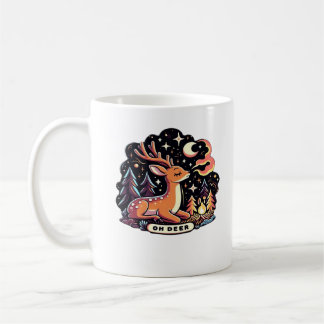 Caneca De Café Oh Deer Vibe Gráfica Contemporânea