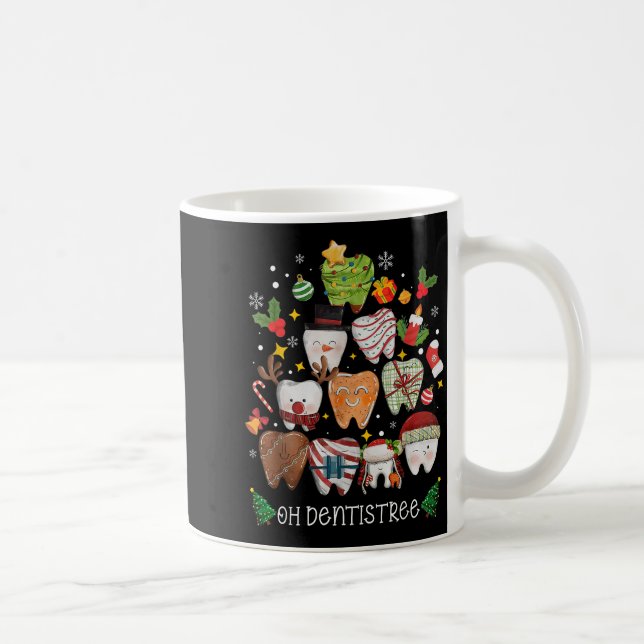 Caneca De Café Oh Dentistree Merry Christmas Dental Funny Teeth T (Direita)