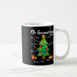 Caneca De Café Oh Geometree Diversão Árvore de Natal Geometria Ma