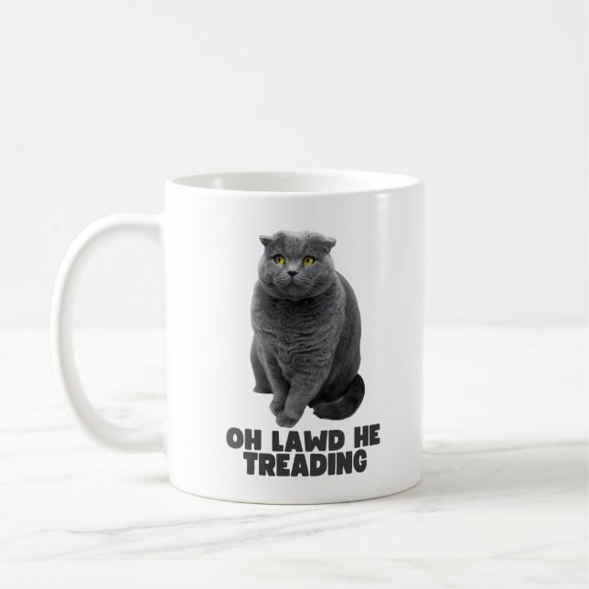 Caneca De Café Oh Lawd Ele Está Pisando (Esquerda)