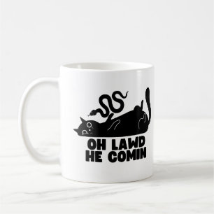 Caneca De Café Oh Lawd Ele Vem
