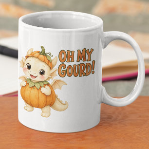 Caneca De Café Oh Meu Abóbora Bebe Dragão Fofo de Halloween