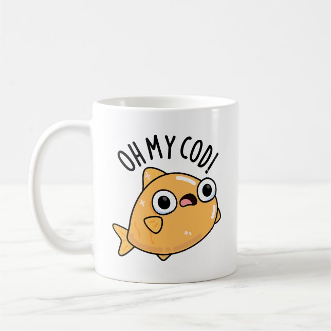 Caneca De Café Oh Meu Bacalhau Piada de Peixe Divertida  (Esquerda)