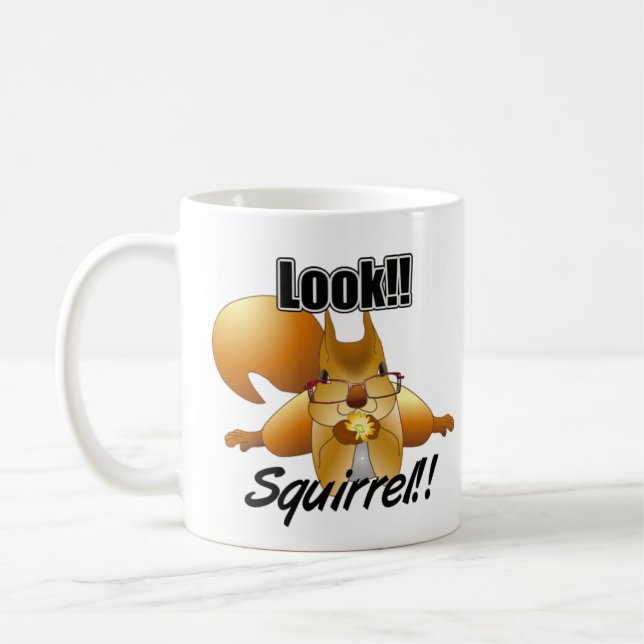 Caneca De Café Oh, Olhe Esquilo ADHD Squirrel (Esquerda)