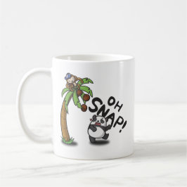 Caneca De Café Oh panda & macaco instantâneos
