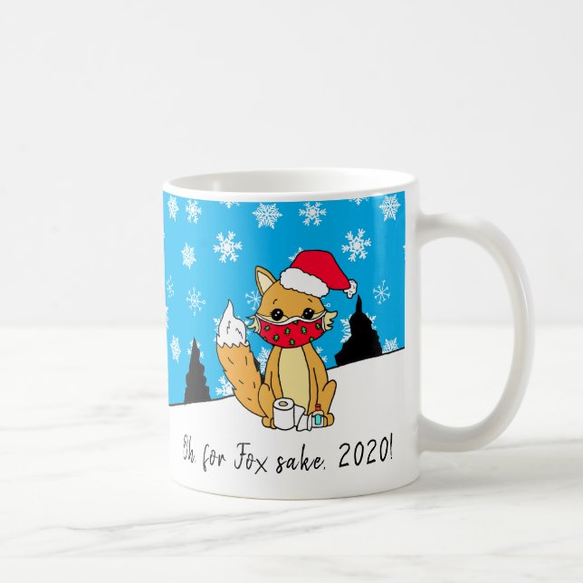Caneca De Café Oh para Fox Sake, 2020, Natal engraçado (Direita)
