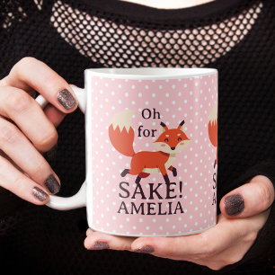 Caneca De Café Oh Por Amor De Raposa Pontinho Rosa