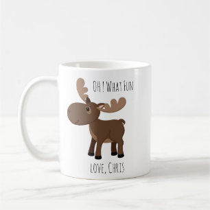 Caneca De Café Oh, Que Diversão De Nome Personalizado De Moose F