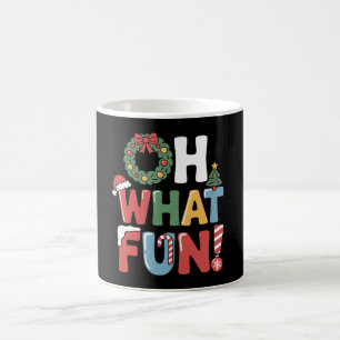 Caneca De Café Oh Que Diversão Natal Xmas Neve Árvore Chapéu Feri