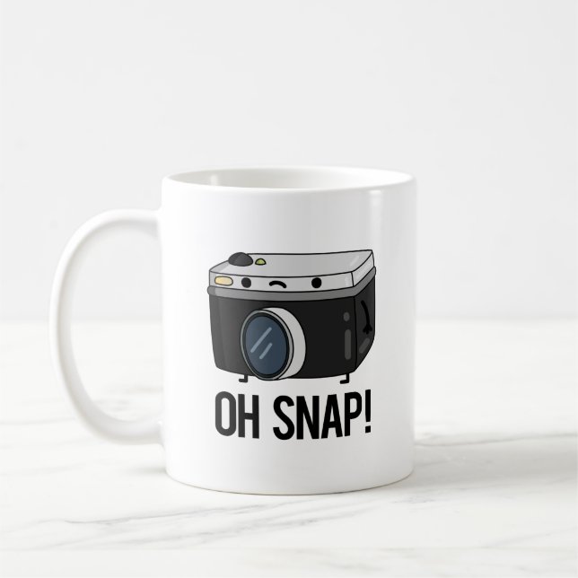 Caneca De Café Oh, Snap Funny Camera Pun (Esquerda)