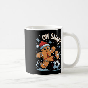 Caneca De Café Oh Snap Gingerbreadman Futebol de Natal 1