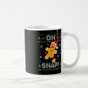 Caneca De Café Oh Snap Gingercake Homem de Natal Cookie Feia