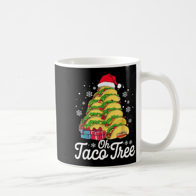 Caneca De Café Oh Taco Tree Christmas Cute Xmas Mexican Food Love (Direita)