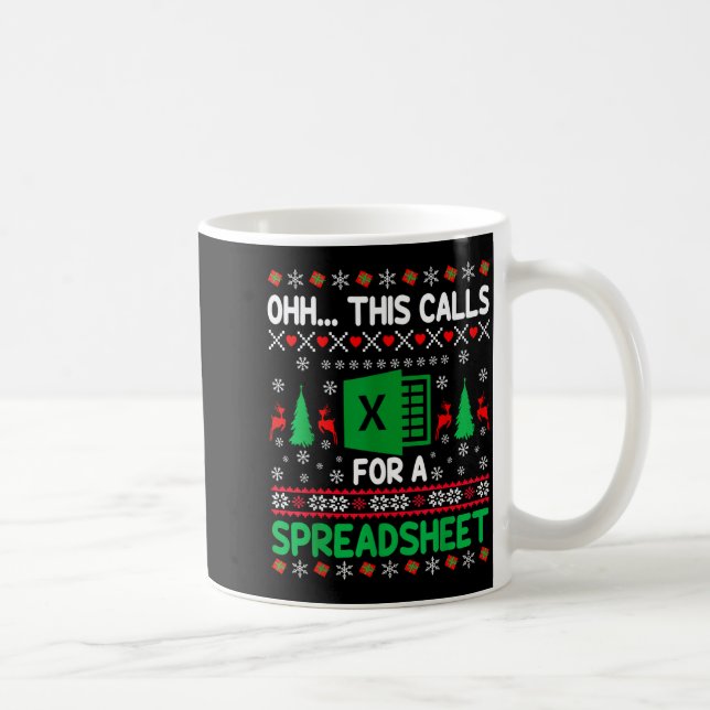 Caneca De Café Oh This Calls For A Spreadsheet Christmas Sweater  (Direita)
