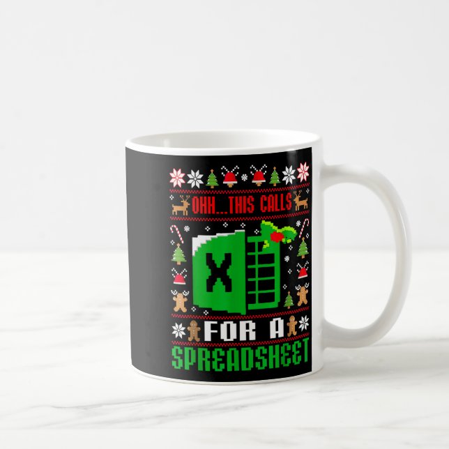 Caneca De Café Oh This Calls For A Spreadsheet Christmas Sweater  (Direita)