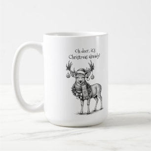 Caneca De Café Oh Veado, Já É Natal
