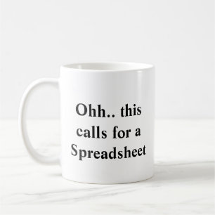 Caneca De Café Ohh Isso Pede uma Planilha, Chefe & CPA Engraçado