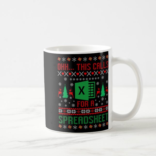 Caneca De Café Ohh...isto uma planilha de Natal (Direita)