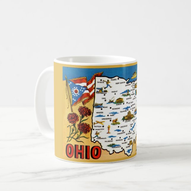 Caneca De Café Ohio Buckeye Mug (Frente Esquerda)