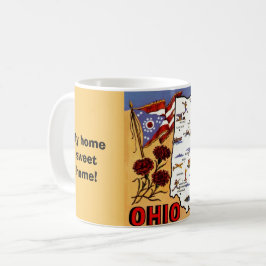 Caneca De Café Ohio Buckeye State Postcard Mug