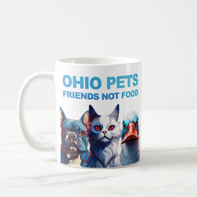 Caneca De Café OHIO PETS, Amigos não Comida (ORIGINAL) (Esquerda)