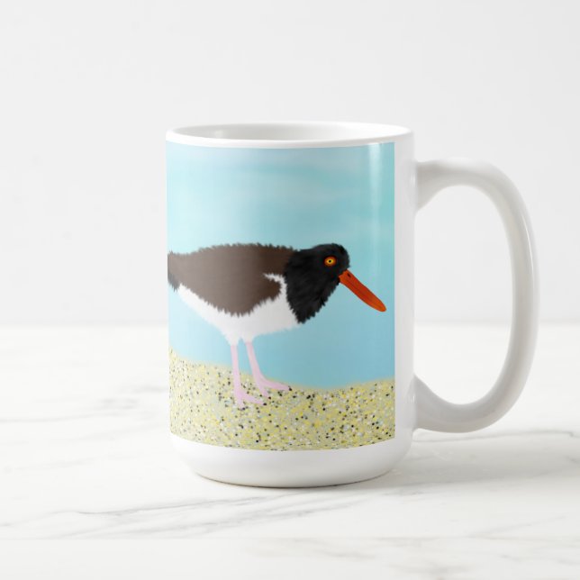 Caneca De Café Oistercateiros americanos na praia (Direita)