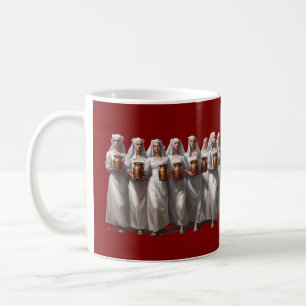 Caneca De Café Oito Criadas Ordenhando Recortadas