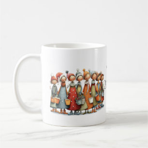 Caneca De Café Oito Ordenhadoras Caprichosas de Natal 325ml
