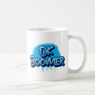 Caneca De Café Ok Boomer no Grafite azul